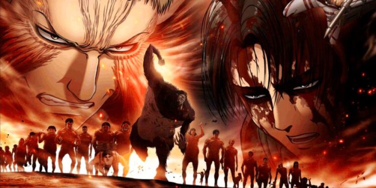 Attack On Titan:   Eren e sua banda em  imagem promocional
