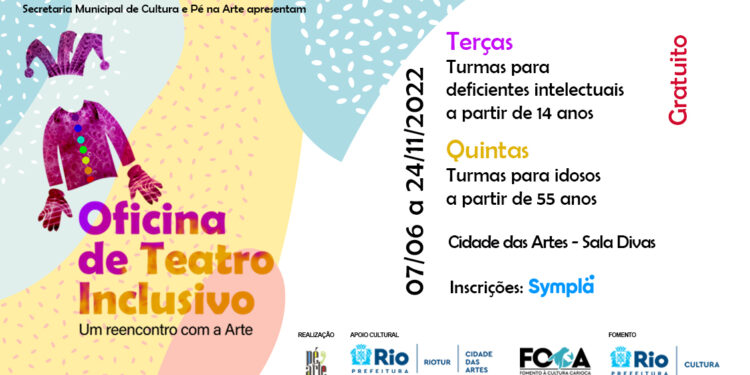 Oficina de Teatro Inclusivo acontece de forma gratuita na Cidade da das artes