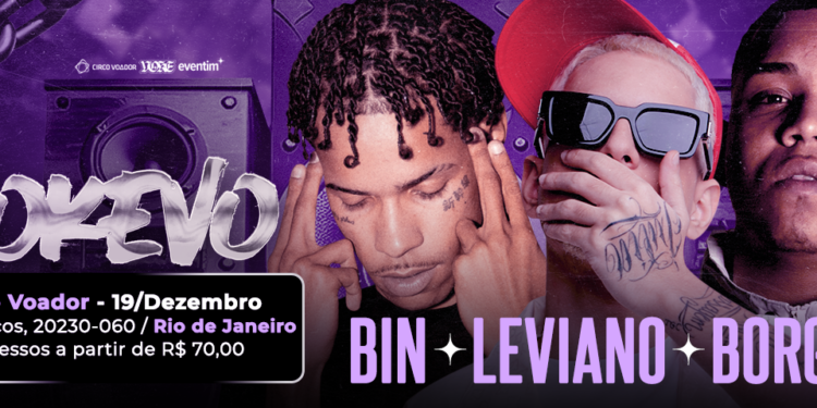 Vokevo estreia no Circo Voador com BIN, Borges e Leviano: uma noite de trap imperdível