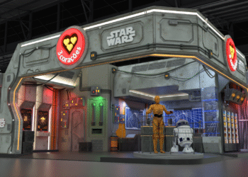 3 Corações invoca a Aliança Rebelde em stand imersivo de Star Wars e promete copos colecionáveis de droides
