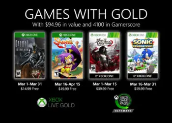 Xbox Games with Gold de Março 2020 anunciado