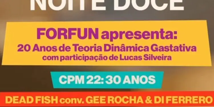 Venda Aberta para a “Noite Doce”: Forfun Celebra 20 Anos de “Teoria Dinâmica Gastativa” em Show Único!
