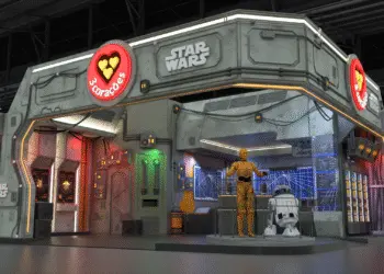 3 Corações invoca a Aliança Rebelde em stand imersivo de Star Wars e promete copos colecionáveis de droides